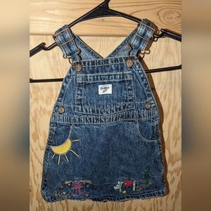 Vintage Oshkosh bgosh jean jumper cowgirl embroidery 12m